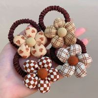 【CW】 Print Dot Elastic Hair Bands Ponytail Holder Tie Rope Rubber Band Kids Accessories