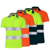 Night Work Reflective Safety Shirt Clothing Quick Drying Short Sleeved T-shirt Protective Clothes For Construction Workwear