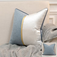 Avigers Luxury Modern Gray Blue Decorative Cushion Covers Striped Patchwork Throw Pillow Cases For Sofa Bedroom Living Room