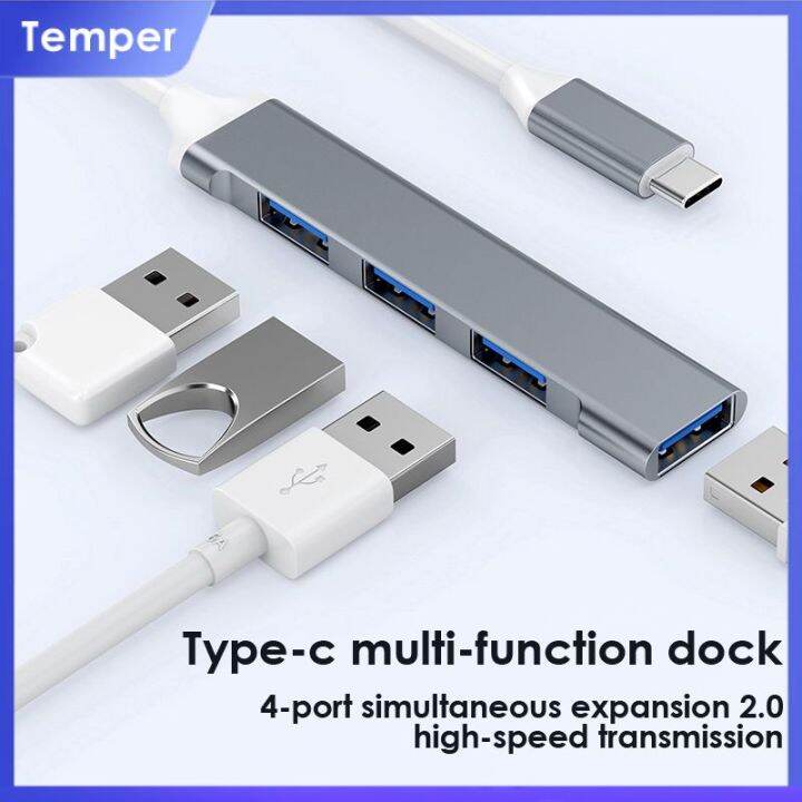 Temper USB HUB Multiple Type C HUB Converter USB Splitter 4 Ports High ...