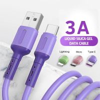 ♥คลังสินค้าพร้อม + Gratis Ongkir♥สายสายชาร์จโทรศัพท์ไมโคร USB สายเคเบิลข้อมูลสายชาร์จเร็ว3A 1M/2M สำหรับ Android สายเคเบิลชาร์จโทรศัพท์ TYPE-C ที่ทนทาน