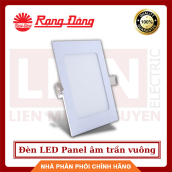 RẠNG ĐÔNG, BH 2 năm, Đèn LED Panel âm trần vuông PN04 12W, hàng Việt Nam