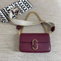 2023 new shoulder bag cowhide bag wine red