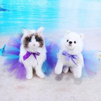 Casual Pet Outfit Flexible Pet Clothes Charming Delicate Edging Purple Decorative Pet Clothing Dress Dresses