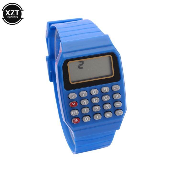 children-electronic-calculator-silicone-hot-selling-computer-watch-micro-calculator-date-multi-purpose-creative-keypad-watch-calculators