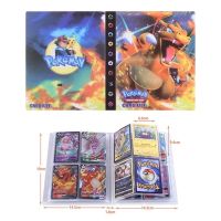 Plastic Charizard Pokemon 240 Cards Binder TCG Game Card Album 30 Pages 4 Double Side Sleeves Sealed Fixed Page For Mtg/PTCG/YGO