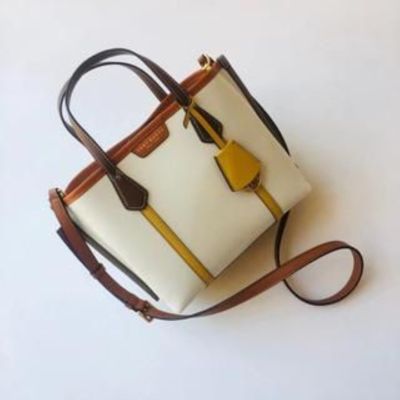 2023 new Tory Burch Perry Series Small triple layer splicing matching color tote bag shoulder bag crossbody bag