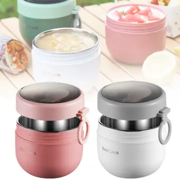 1 pc Stainless Steel Vacuum Thermal Portable Lunch Box 500ml Insulated  Lunch Food Warmer Soup Cup Insulated Containers Bento Lunch Box with  Foldable Spoon