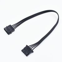 10ชิ้น/ล็อตสีดำ Molex 4 Pin หญิงกับชาย Hdd Ide พัดลมคอมพิวเตอร์ต่อแหล่งจ่ายไฟภายในสายเคเบิล18awg