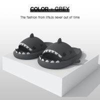 Lovely han edition filial children small carbon black shark slippers female xia couple household cool slippers outside a man wear bathing