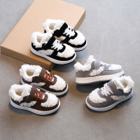 Childrens Shoes Winter New Korean Fashion Girls Outdoor Casual Sneakers Boys School Keep Warm Cotton Shoes 1-12 Year Old E11021