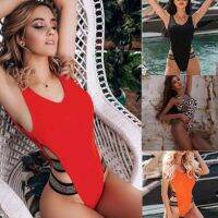 [COD] Cross-border Ebay AliExpress bright silk solid bikini one-piece swimsuit 19C210