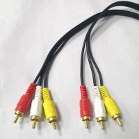 ；【‘； 1.5M 3 RCA To 3RCA Male To Male 4N OFC Audio Video AV Cable RCA Audio Cable For Home DVD TV Amplifier CD Soundbox RCA Wire