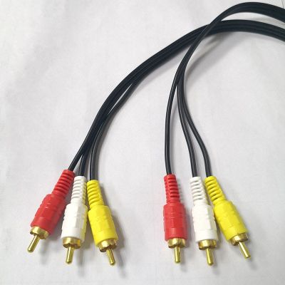 ；【‘； 1.5M 3 RCA To 3RCA Male To Male 4N OFC Audio Video AV Cable RCA Audio Cable For Home DVD TV Amplifier CD Soundbox RCA Wire