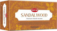 HEM Premium Sandalwood Masala Incense Sticks | Soothing Aroma, Air Purifier for Meditation | Aromatherapy Incense For Anxiety &amp; Stress Relief | Gift Set | Pack of 12 (15 gms each) regular