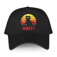 RCBP 【In stock】 Hat mens Snapback Vintage Black Psycho Cute Cat What Funny Murderous Cat With Knife Halloween Gift Casual Baseball Caps