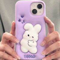 chunkao15835252 เคส ไอโฟน การ์ตูนสามมิติ กระต่ายรัก iPhone14promax เคสมือถือ Apple 13 12 รวมทุกอย่าง 11 ซิลิโคน 13promax