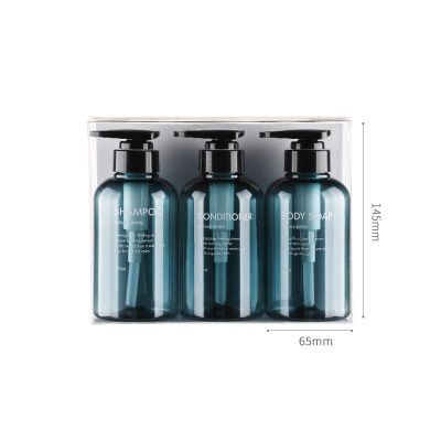 3-piece Soap Dispenser Hand Soap Bottle Shampoo, Shower Gel Bottle Outdoor Travel Tool, Bathroom Accessories Set 300ML 500ML