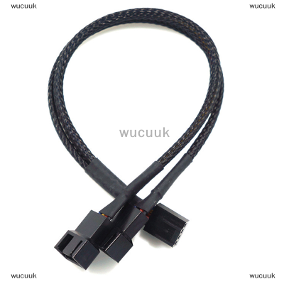 wucuuk สายต่อทองแดง2ทาง PWM 4พิน/3Pin พัดลมคอมพิวเตอร์แขนยาว27ซม.