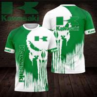 (ALL IN STOCK XZX)    New Mens Kawasaki Motorcycle Short-sleeved T-shirt 07   (FREE NAME PERSONALIZED)