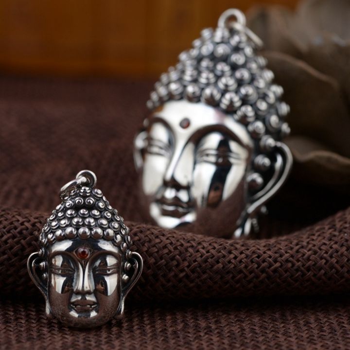 100-925-silver-tibetan-sakyamuni-pendant-buddhist-sakyamuni-buddha-pendant-sterling-tibetan-buddha-pendant-good-luck-amulet