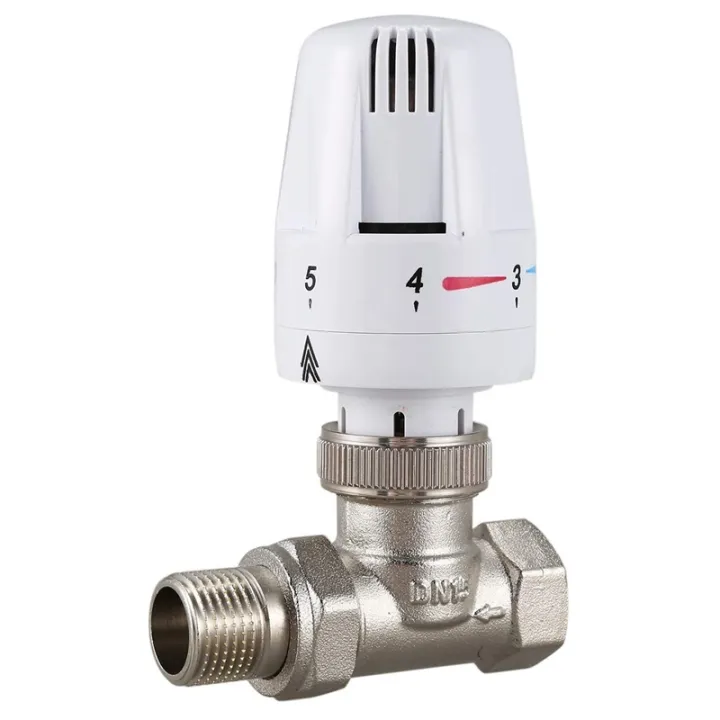 Brass Thermostatic Radiator Valve Straight Type Automatic Temperature