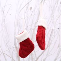 Sock For Gift Home Stocking Mini  Christmas Tree Decoration Sock Santa Claus Candy Gift Bag Xmas  Party Decorations Socks Tights