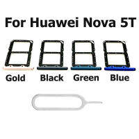 ที่ใส่การ์ด SD สำหรับ Huawei Nova 5T ถาดใส่ซิมการ์ดช่องเสียบตัวเชื่อมต่อชิ้นส่วนซ่อมตู้คอนเทนเนอร์-SOPO STORE