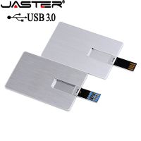 JASTER Usb Flash Drive USB 3.0 4GB 8GB 16GB 32GB 64GB Metal Card Pendrive Business Gift Usb Stick Credit Card Pen Drive