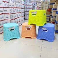 เก้าอี้เหลี่ยมพลาสติก ลายหวาย เก้าอี้ซักผ้า ; 1 ชิ้น **เลือกสีได้ Plastic Step Stool