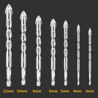 คุณภาพสูงดอกเจาะกระเบื้องหกเหลี่ยมแบบไขว้3-12มม. ชุดบิตรูคอนกรีตชุดเครื่องมือสามเหลี่ยมอิฐคาร์ไบด์