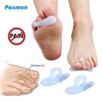 ◈ Pexmen 2Pcs Gel Hammer Toe Straightener and Corrector for Overlapping Curled Curved Crooked Clubbed Claw Bent and Mallet Toe