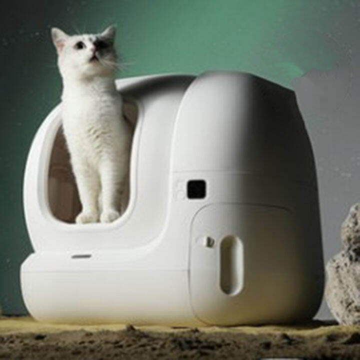 No Scooping Cat Litter Box Automatic Selfcleaning System for Plant