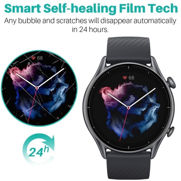 วัสดุคอมโพสิต3d-โค้งฟิล์มบางปกป้องหน้าจอสำหรับ-amazfit-gtr-3-ขายของตัวเอง