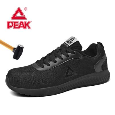 ❀✧۩ PEAK LR02232 รองเท้าเซฟตี้หุ้มข้อ หัวคอมโพสิท สีดำ Safety Shoes
