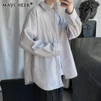 MAYCHEER    เสื้อแจ็กเก็ตแฟชั่นชายทรงหลวมลำลองสำหรับฤดูร้อน