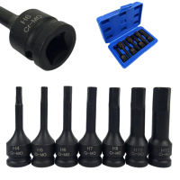 7Pcs Impact Socket Bit Set 38นิ้วไฟฟ้าเจาะซ็อกเก็ตอะแดปเตอร์ Impact ประแจซ็อกเก็ตอะแดปเตอร์เครื่องมือ Hex Head สำหรับ Impact Wrench