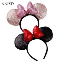 NNJXD Baby Girls Mickey Minnie Sequined Headband for Princess Party Hair Accessories Girls Headdress Halloween Birthday Gift