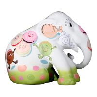 Elephant Parade Funny Cookies (10cm-20cm) Elephant Statue งานทำมือรูปปั้นช้างสีสันสดใส