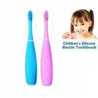 HOKDS Newest Childrens Electric Toothbrush Silicone USB Rechargeable Sound Waves Automatic Soft Brush Oral Care Cleaning For Kids