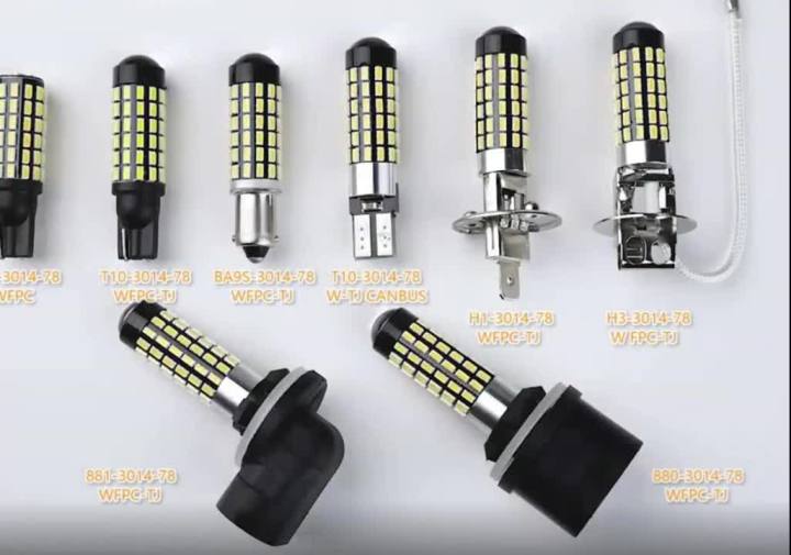 H27 881 880 H1 H3 Led 12v Super Bright Canbus Pairs Fog Lights Drl Ice ...