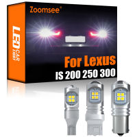 Zoomsee 2Pcs สีขาวย้อนกลับ LED สำหรับ Lexus IS 200 250 300 350 F 200T 2001-2018 Canbus สำรองภายนอกด้านหลังไฟท้ายหลอดไฟรถชุด