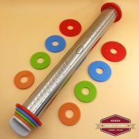 Length Adjustable Rolling Pin Cake Roller Dough Rolling Pin  Stainless Steel Fondant 43cm Rolling PinBakeware Tools Bread  Cake Cookie Accessories