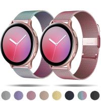 [HOT JUXLLKBKOW 514] Milanese Loop Band สำหรับ Samsung Galaxy Active 2 44มม. 40มม. Watch3 41มม. สร้อยข้อมือสำหรับ Garmin Vivoactive 4 3 4S Venu 2S สายนาฬิกา