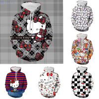 New Hello Kitty 3d Printed Hoodie Womens Spring Fashion popular