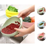 Rice Sieve Washing Filter Strainer Basket Plastic Colander Beans Sieve Fruit Vegetables Cleaning Drainer Kitchen Organizer Colanders Food Strainers