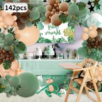 卐⊙ xianhaochen048906 142 pçs balão arco kit reutilizável conjunto com folhas de vários tamanhos para a decoração festa casamento