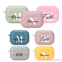 Customized Case for Airpods 3 Matte Soft Cover for Apple Airpods 1 2 Pro 2th Personalised Name Pink Bluetooth Earphones Cover