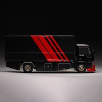 Die-Casting 1:64ระดับ Isuzu Elf รถบรรทุกรถพ่วงขนส่งโมเดลรถยนต์ผู้ใหญ่คอลเลคชั่นงานอดิเรกที่ประดับตกแต่งแฟนๆของที่ระลึก