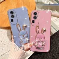 เคสนิ่มสำหรับ OPPO Reno10 Pro Plus Pro + Reno8 T A78 4G 5G 2023ใหม่พร้อมขาตั้งกระต่ายการ์ตูนน่ารักน่ารัก3มิติเคสโทรศัพท์ OPPOA78 Reno 10 10Pro RENO8T